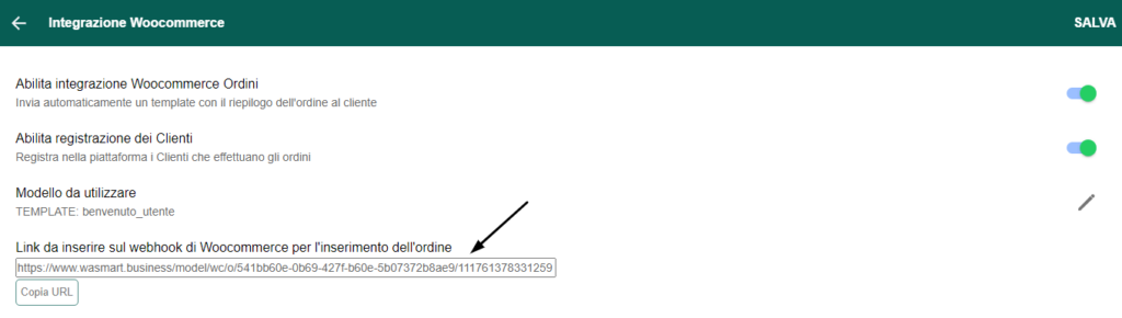 Link webhook
