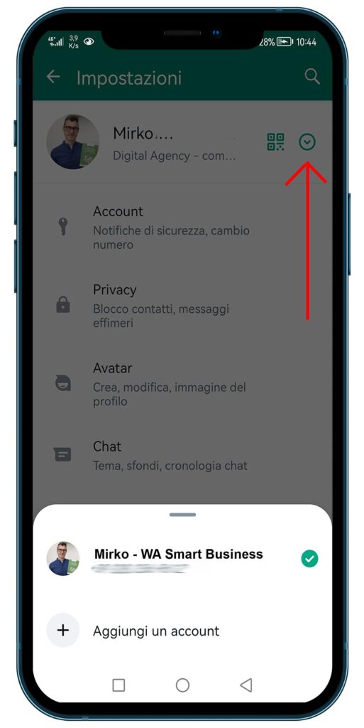 Multi Account su Whatsapp