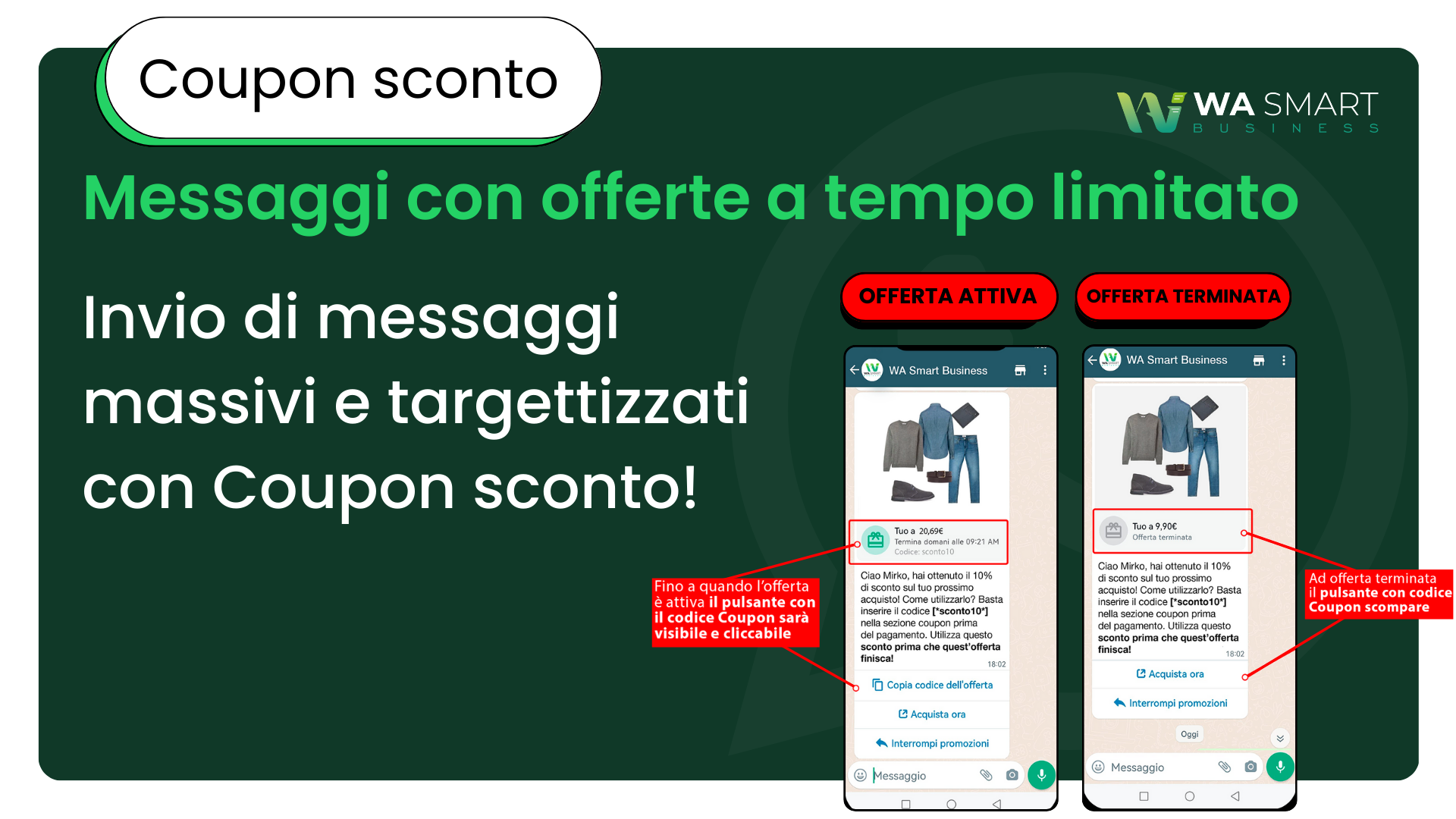 Offerte a tempo limitato con WhatsApp Business Platform - WA Smart Business