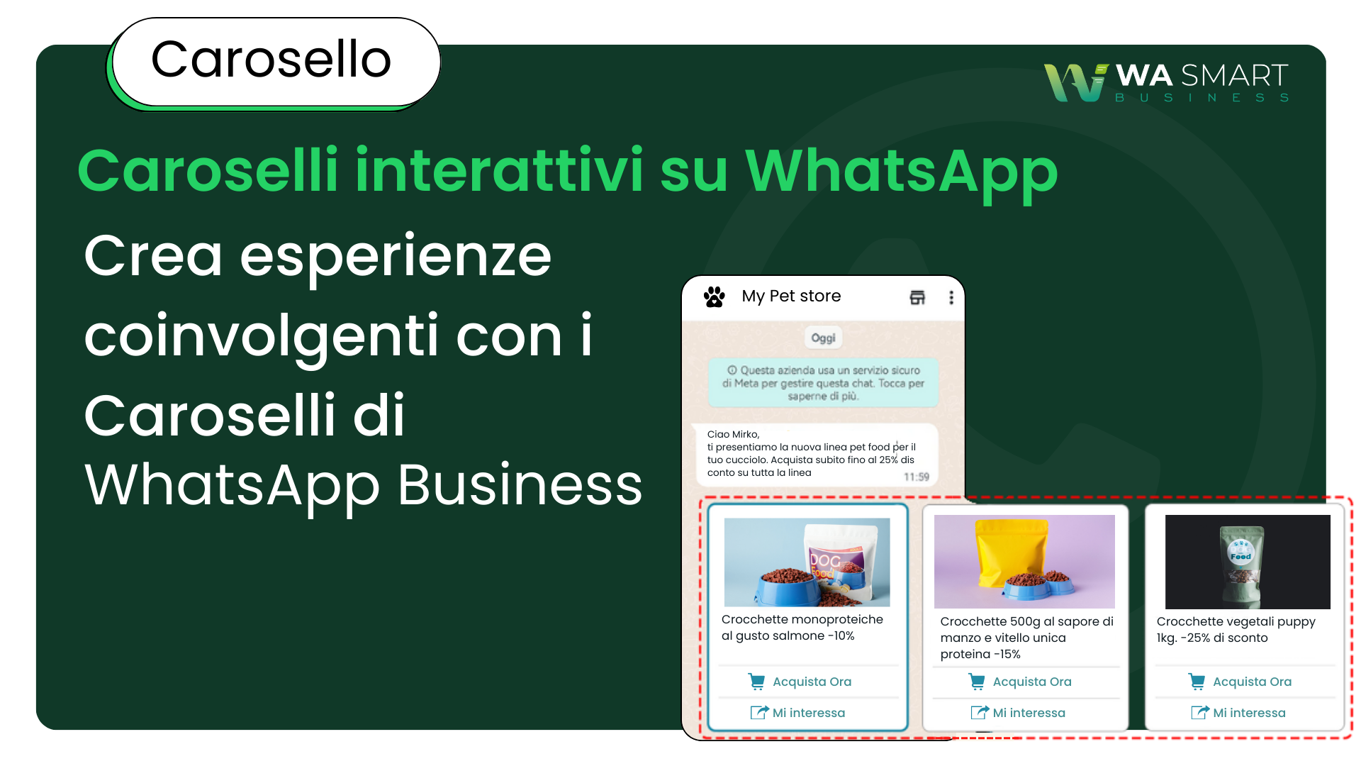 Caroselli di prodotti su WhatsApp - WA Smart Business
