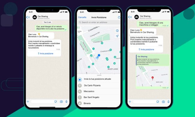 Immagine Invio Messaggio di Posizione WA Smart Business