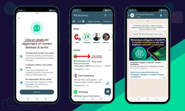 Canali di WhatsApp WA Smart Business