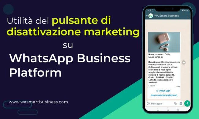 Utilità del pulsante di disattivazione marketing su WhatsApp Business Platform