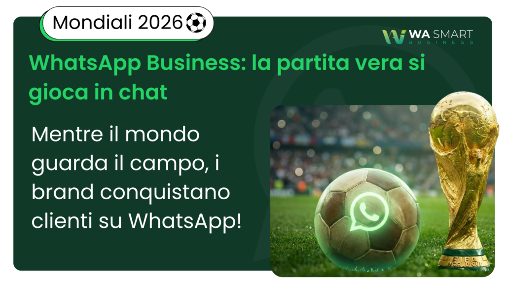 Conquista i tifosi con WhatsApp Marketing per i Mondiali di Calcio 2026 - WA Smart Business