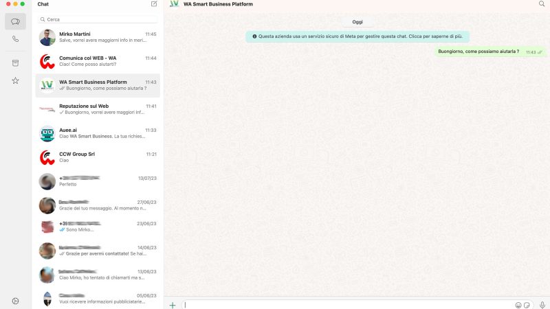 Nuova App di WhatsApp per MAC